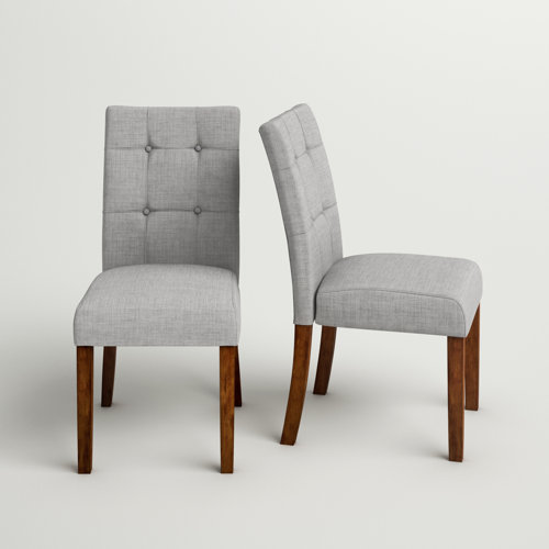 Andover Mills™ Mitzi Tufted Linen Solid Back Side Chair & Reviews Wayfair